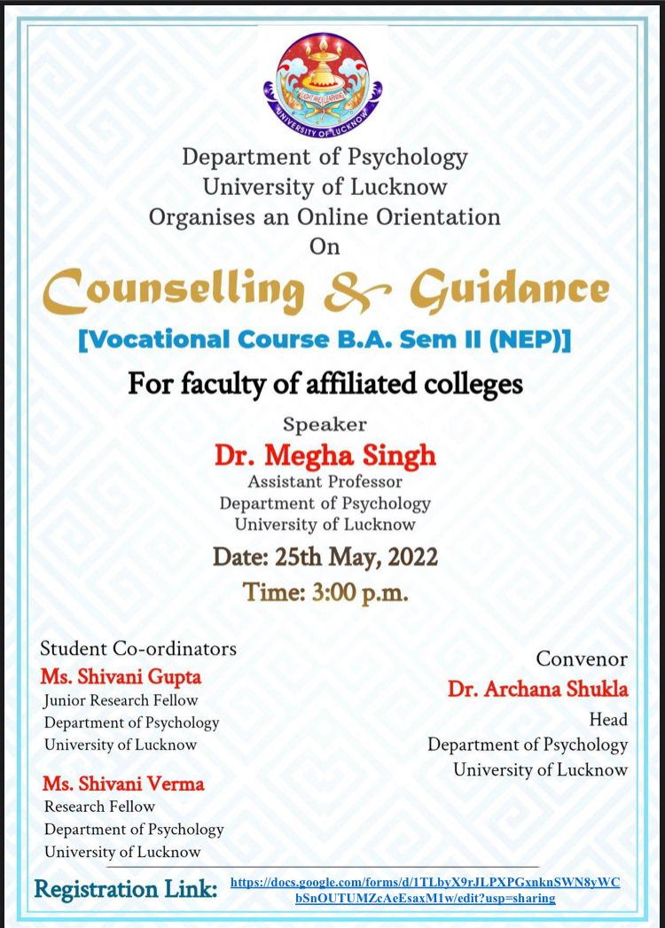 Online Orientation for Counseling and Guidance